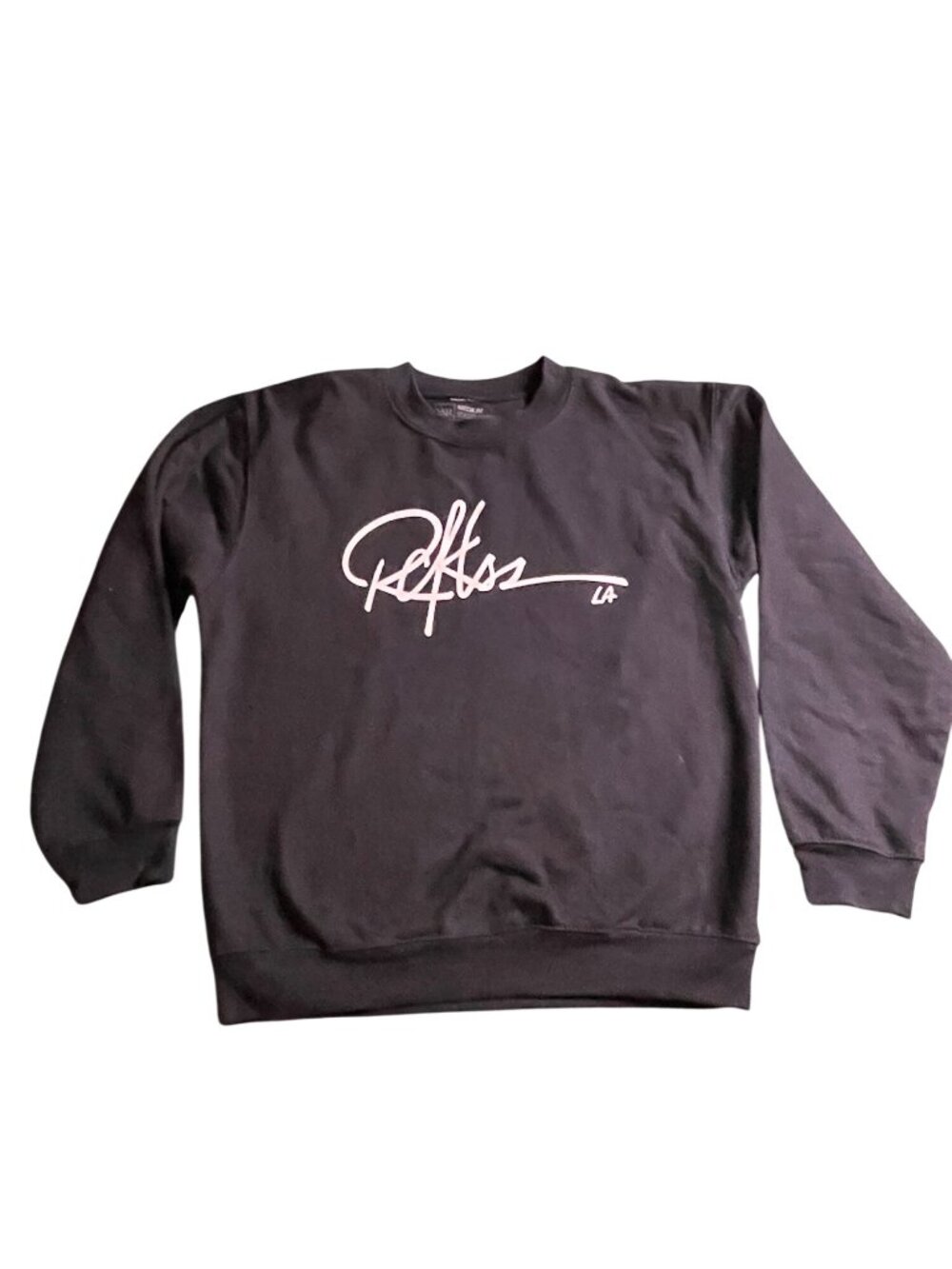 Young & Reckless Black Crewneck Sweatshirt Medium Pullover Casual 50% Cotton 50%